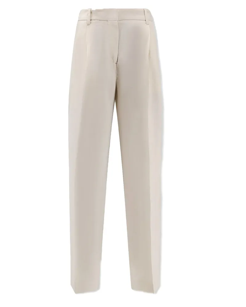 Totême Viscose Trousers — Beige Beige