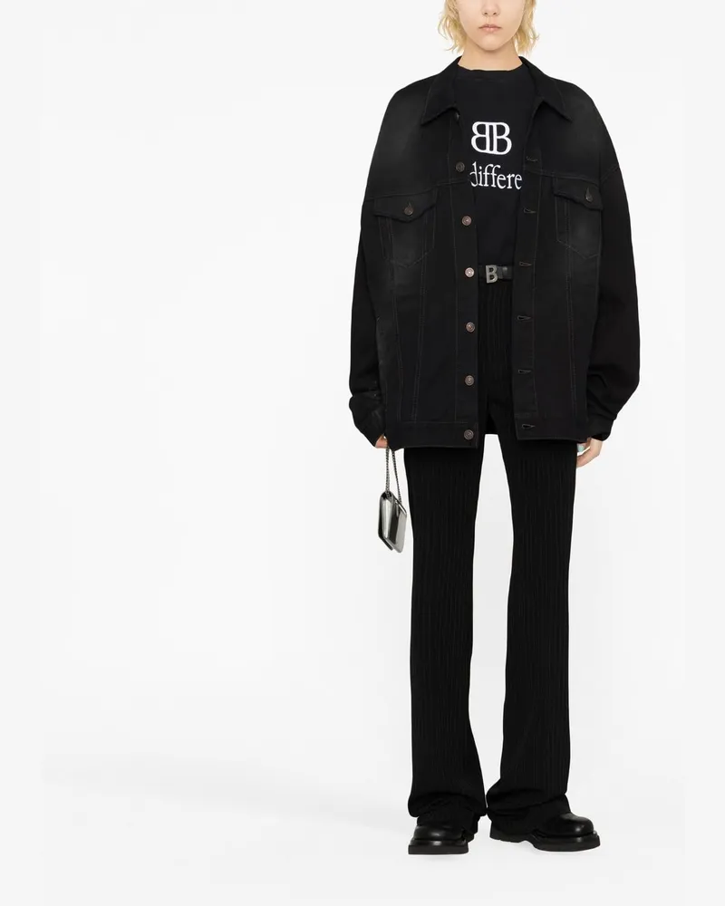 Balenciaga Pinstripe Trousers — Black Black