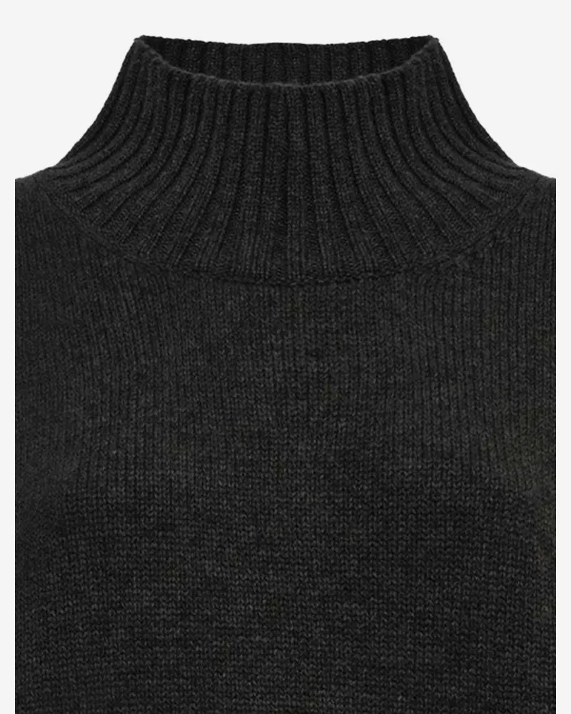 Malo Women's Sweater Cashmere Turtleneck Black Black