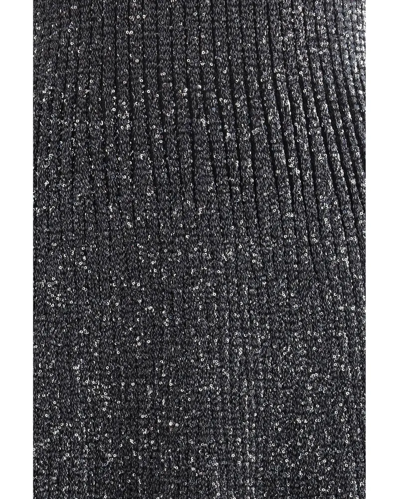 Alaïa Women's Midi Dress Sequined Black Polyamide Black