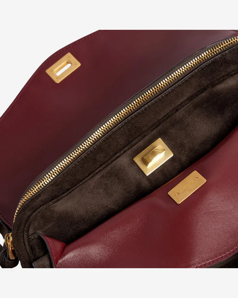 Balenciaga Women's Shoulder Bag Suede Dark Brown Leather Brown