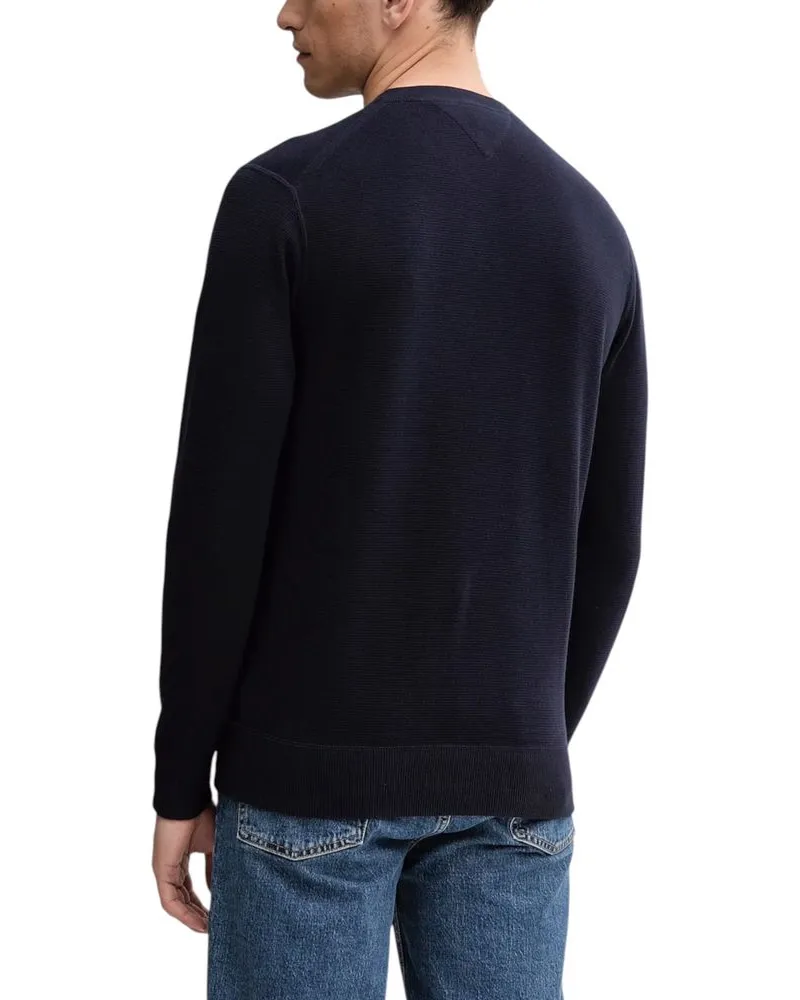 Tommy Hilfiger Logo-Print Organic Cotton Sweatshirt — Navy Navy