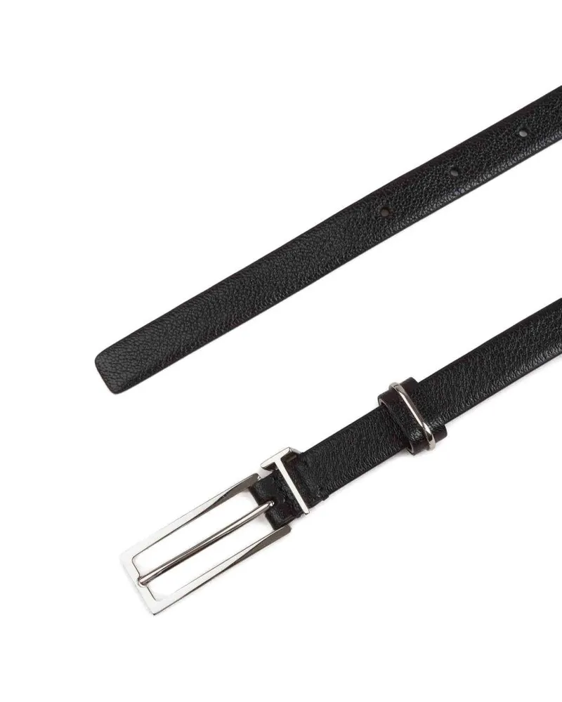 Tom Ford Men's Belt T Loop Black Leather Goat Black