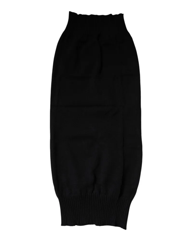 Dolce & Gabbana Men's Black Cashmere Knitted Neck Warmer Foulard Scarf Black