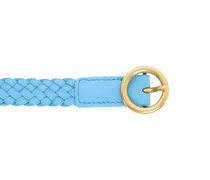 Intrecciato Nappa Belt — Blue