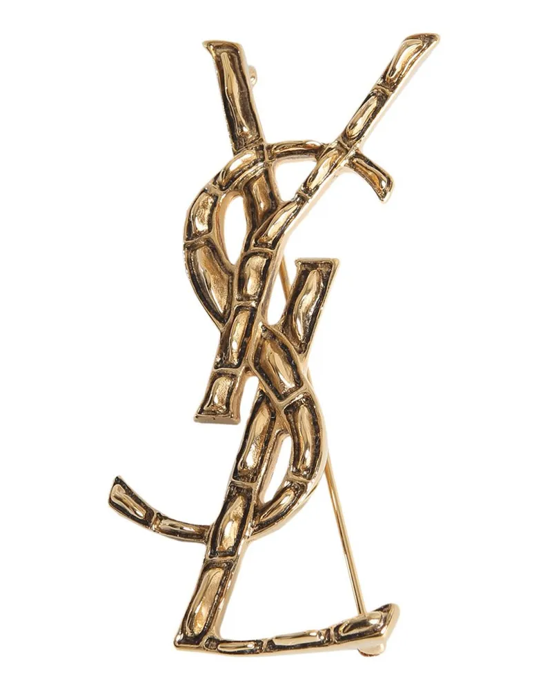 Saint Laurent Cassandre Brooch — Gold Gold