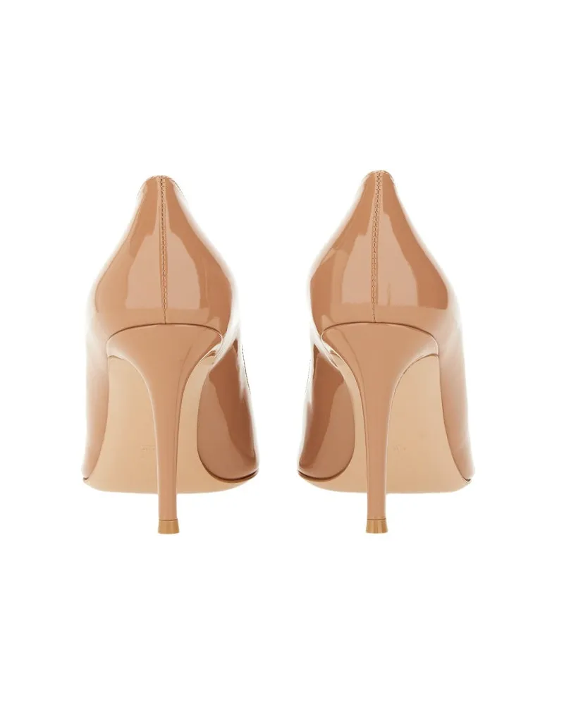 Gianvito Rossi Slender Heel Pumps — Beige Beige