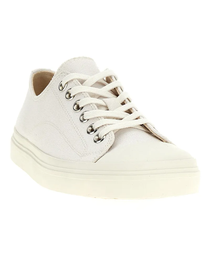 Moschino Canvas Lace-Up Sneaker — cream Cream