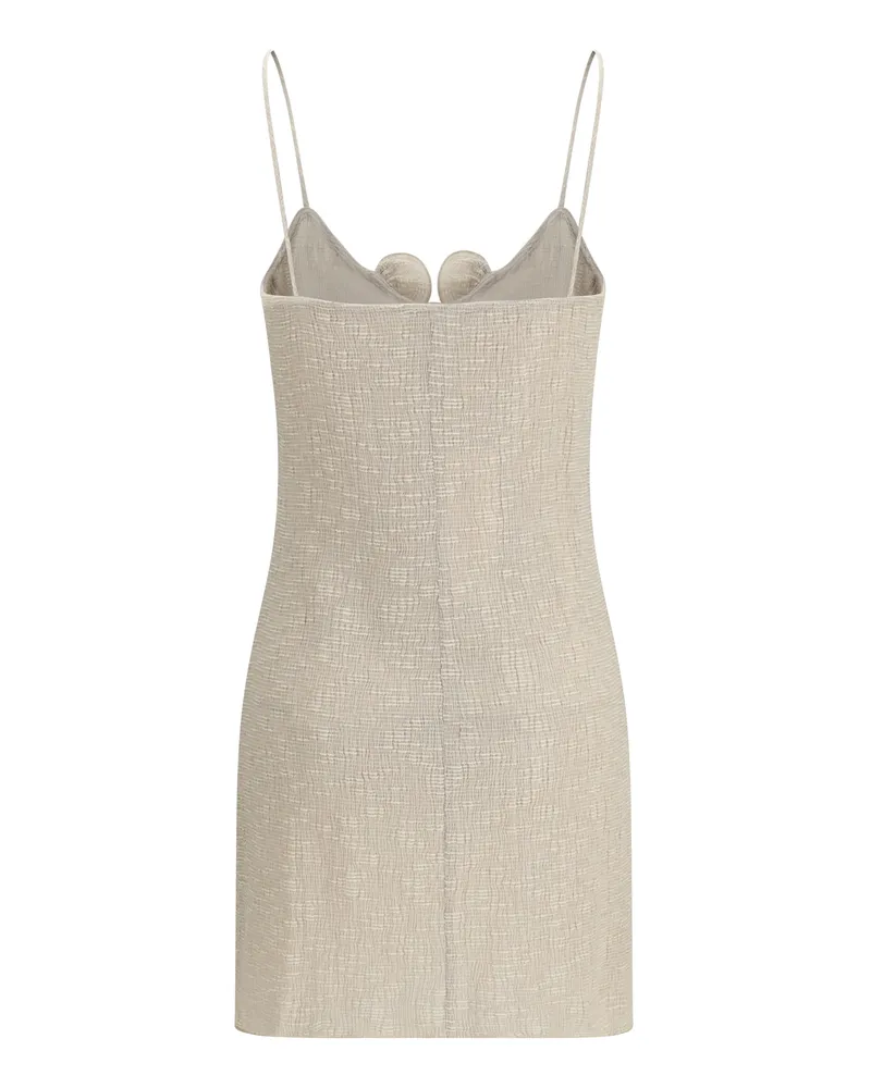 Magda Butrym Women's Sleeveless Crêpe Beach Mini Dress Beige Beige