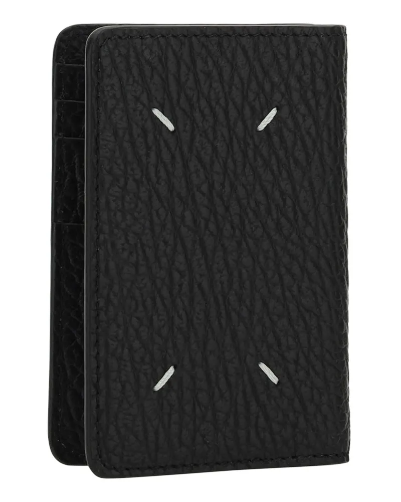Maison Margiela Men's Leather Card Holder Black Calf Bos Taurus Wallet Black
