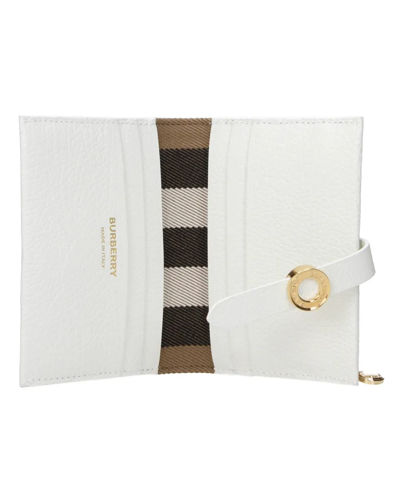 Burberry Leather Wallet — White White