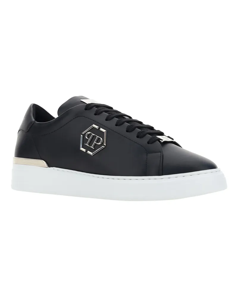 Philipp Plein Men's Hexagon Low Top Sneakers Black Black
