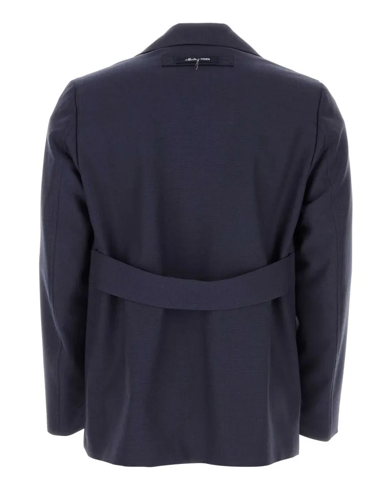 Fendi Men's Virgin Wool Blazer Navy Blazers Navy
