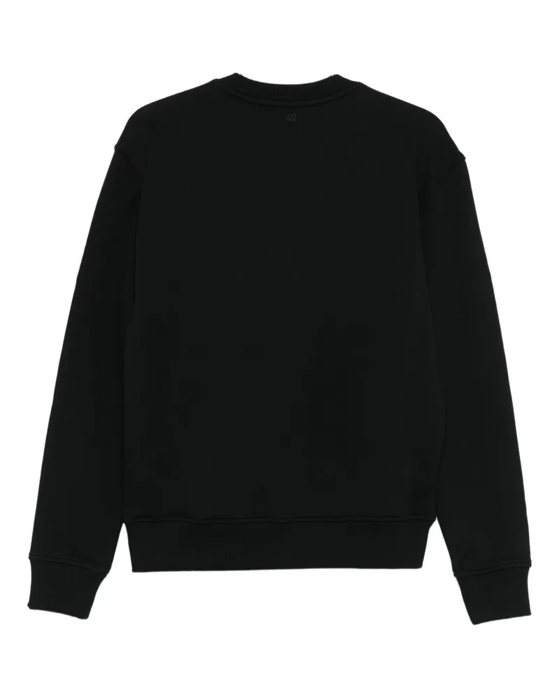 AMI Paris Embroidered Logo Sweatshirt — Black Black