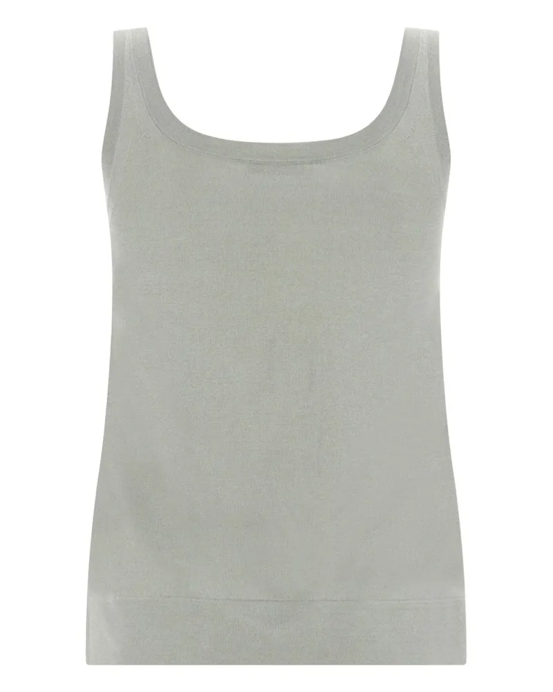 Max Mara Silk-Cashmere Blend Tank Top — Green Green