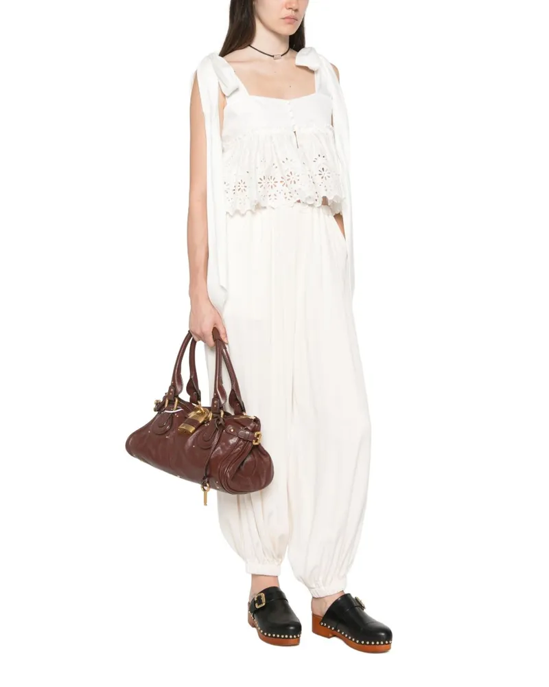 Chloé Broderie Anglaise Blouse — White White