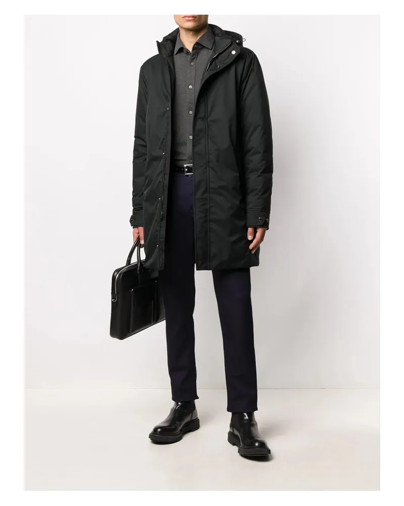 MOORER Vermont-Ad Parka — Black Black