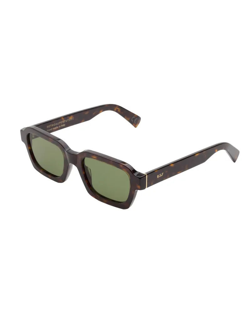 RETROSUPERFUTURE Unisex Sunglasses Caro 3627 Green Acetate Tortoiseshell
