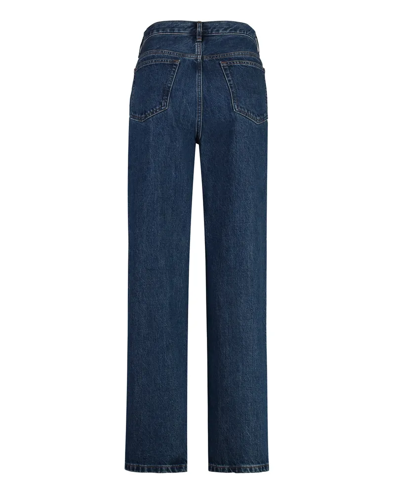 A.P.C. Men's Martin 5-Pocket Straight-Leg Jeans Denim Cotton Regular Blue