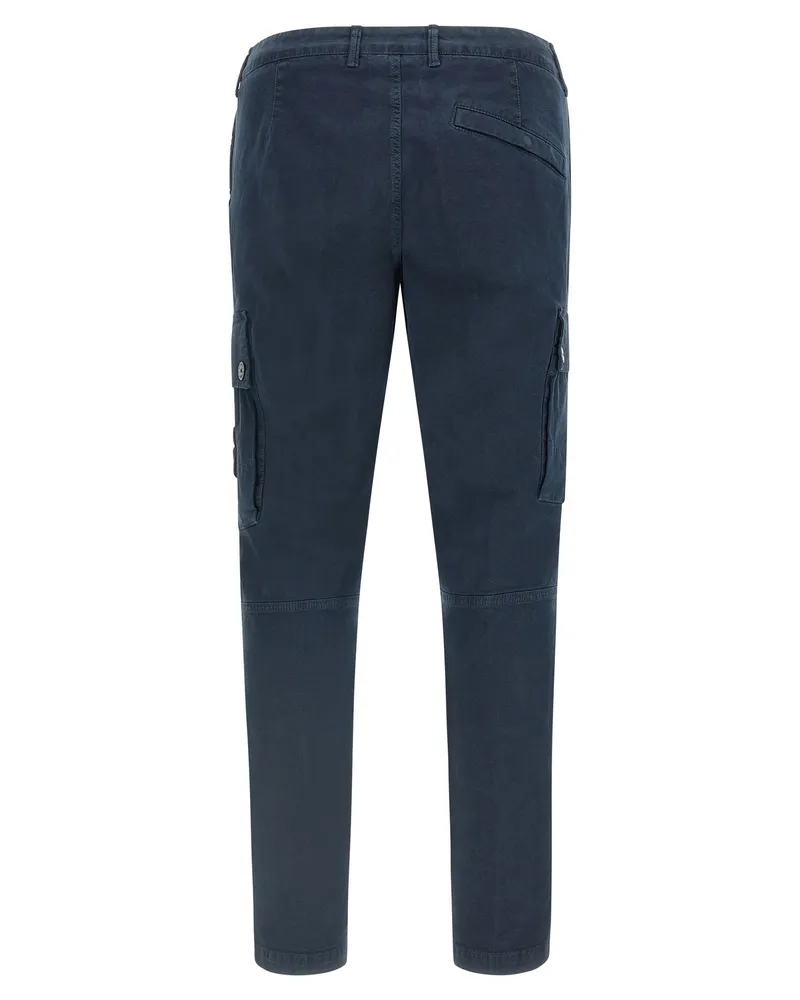 Stone Island Garment-Dyed Organic Twill Cargo Pants — Navy Navy
