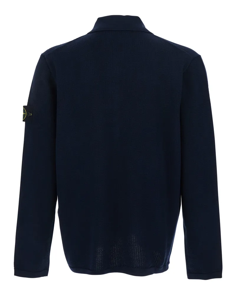 Stone Island Men's Polo Shirt Blue Cotton Top Navy