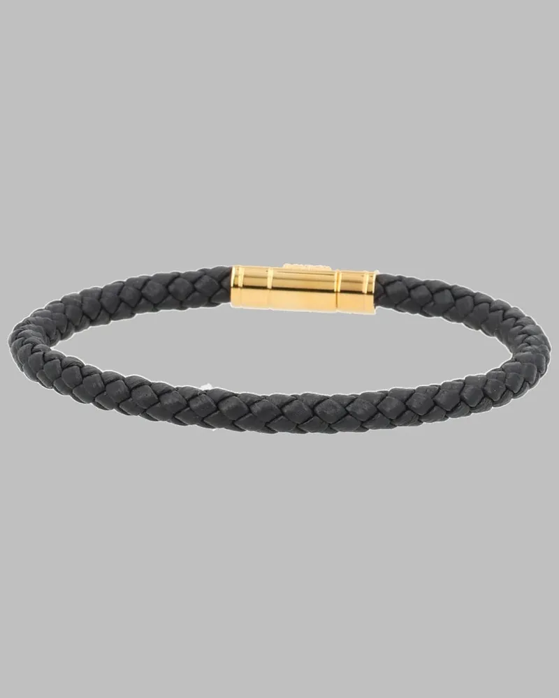 Tom Ford Braided Leather Bracelet — Black Black
