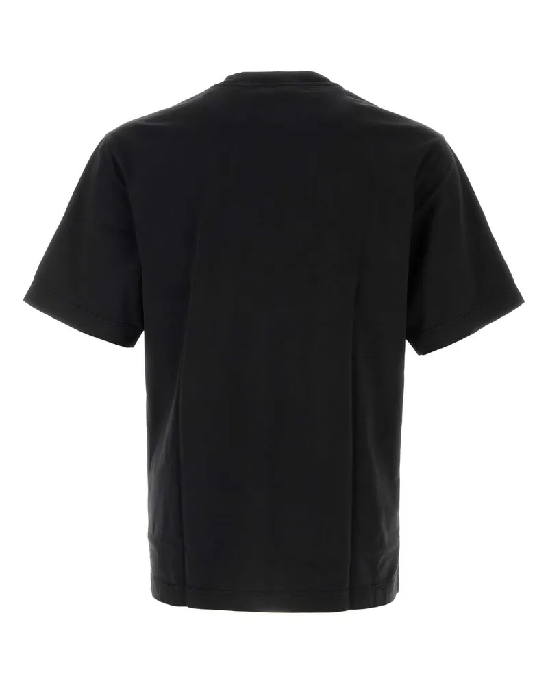 Burberry Men's Black Cotton T-Shirt Exterior Black