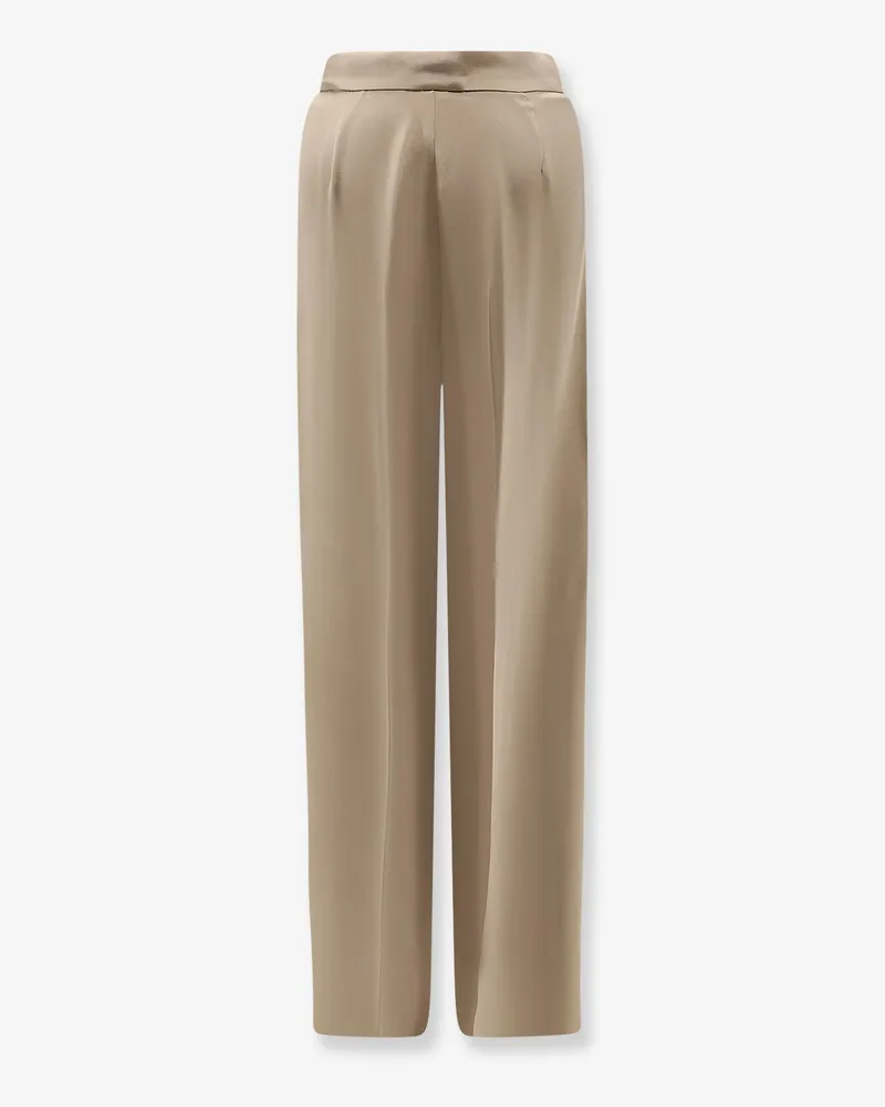 Max Mara Women's Silk Trousers Beige Beige