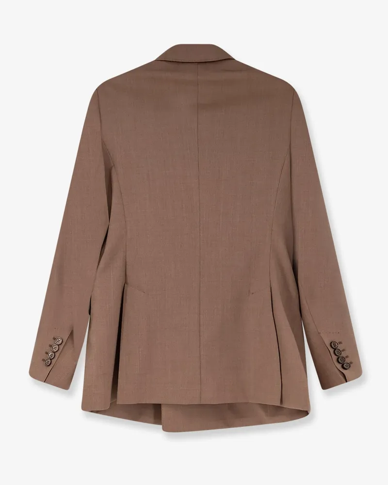 Max Mara Women's Blazer Mxmcupola Virgin Wool Brown Blazers Jacket Brown