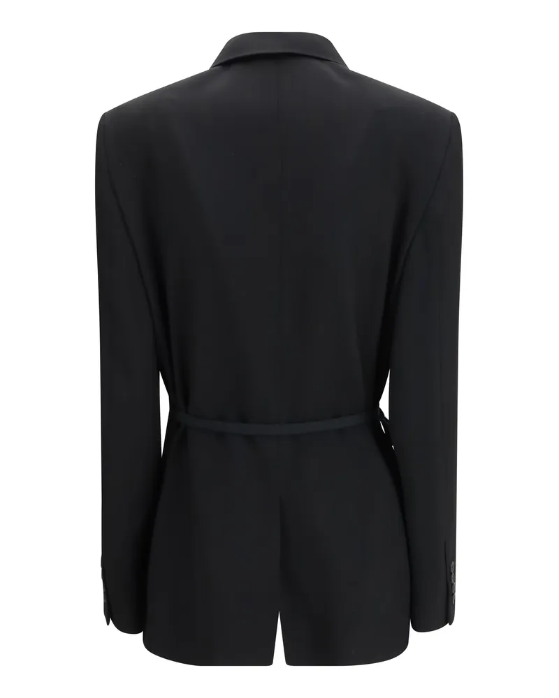Balenciaga Women's Wrap Tailored Jacket Black Wool Black