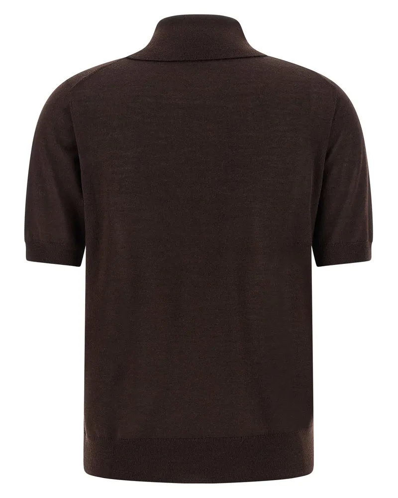 P.A.R.O.S.H. Polo Shirt — Brown Brown