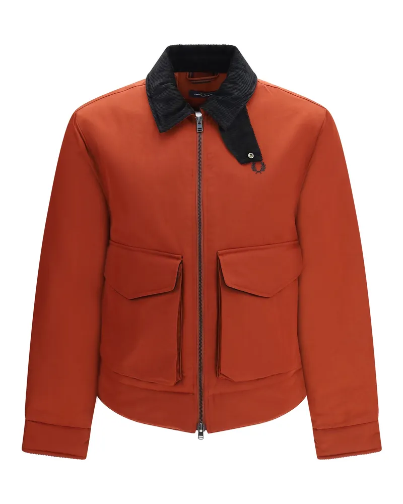 Fred Perry Recycled Polyamide Nylon Jacket — Red Red