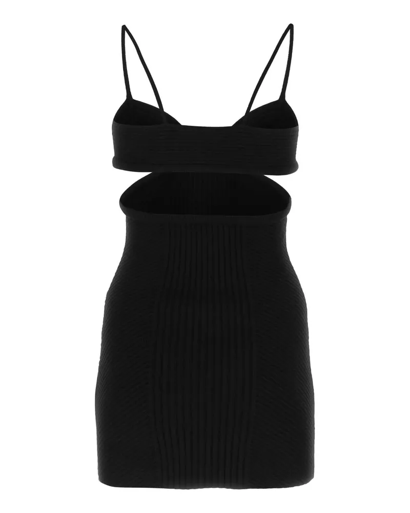 OFF-WHITE Women's Black Viscose Blend Mini Dress Abiti Black