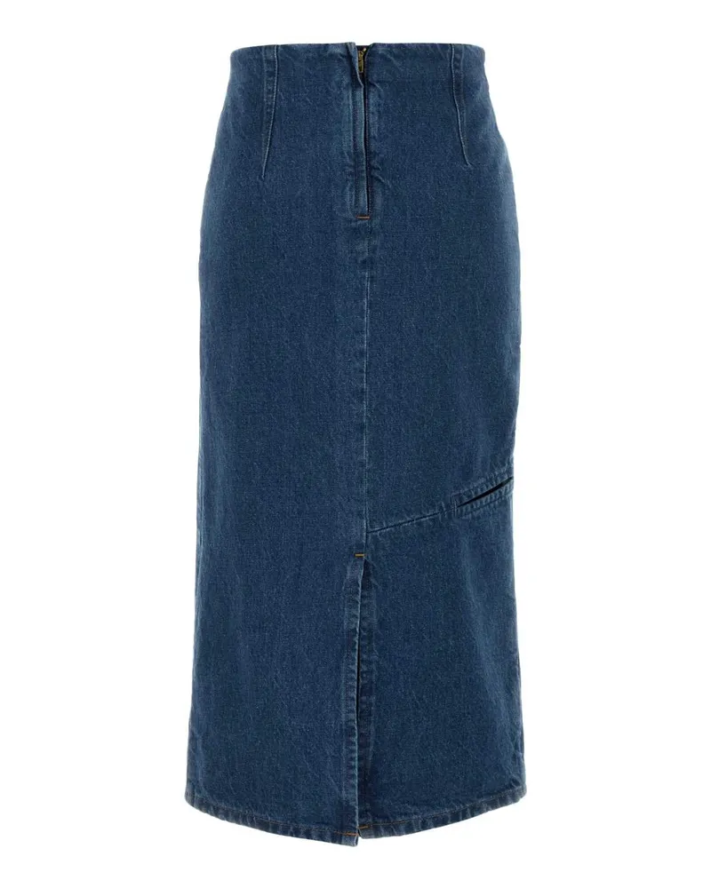 Jil Sander J03ma0303j45352 476 Medium Denim Exterior: Cotton Gonne Skirt Blue