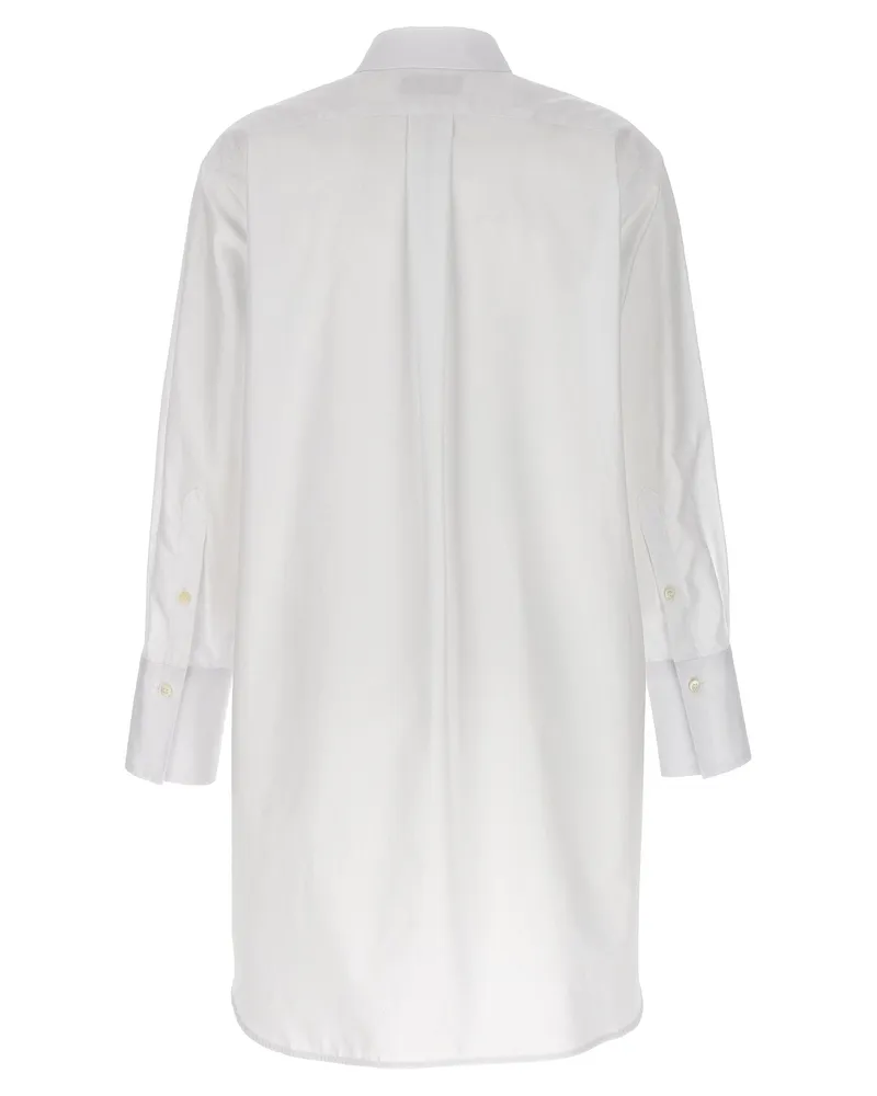 Alberto Biani Tuxedo Plastron Cotton Shirt — White White