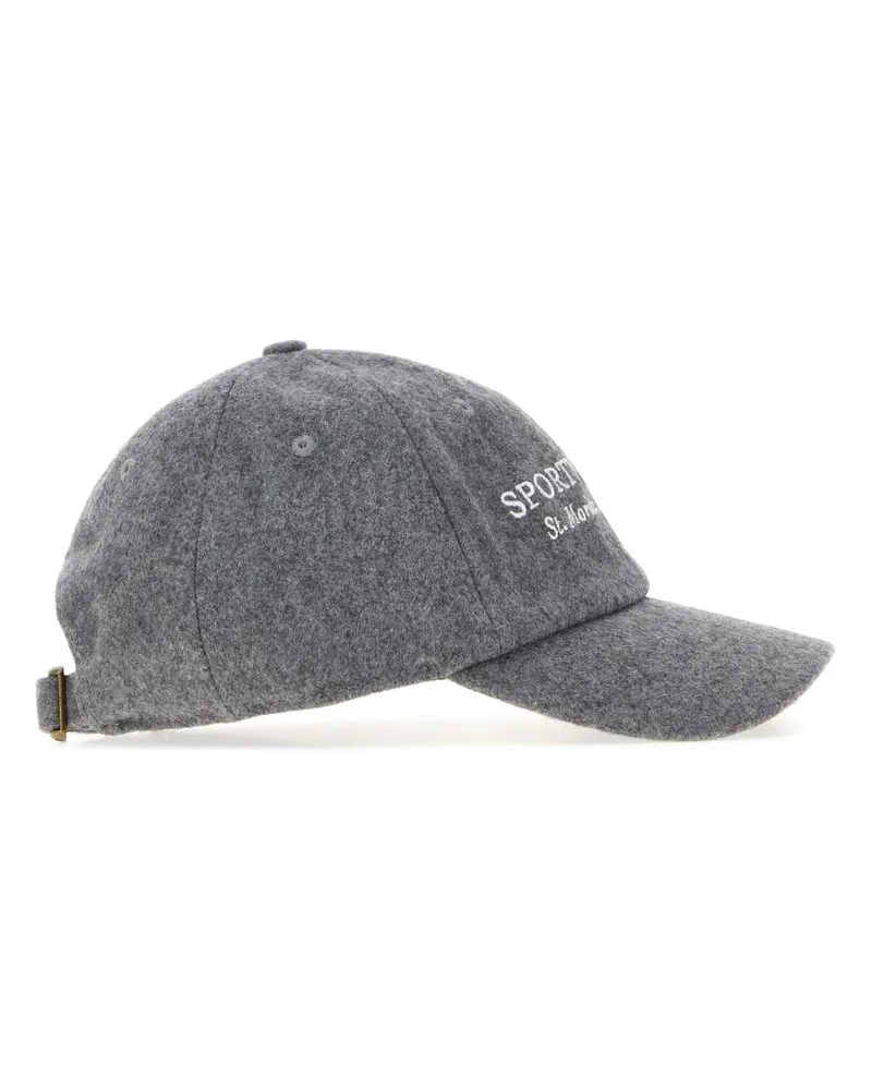 SPORTY & RICH SIGNATURE Baseball Cap — Gray Gray