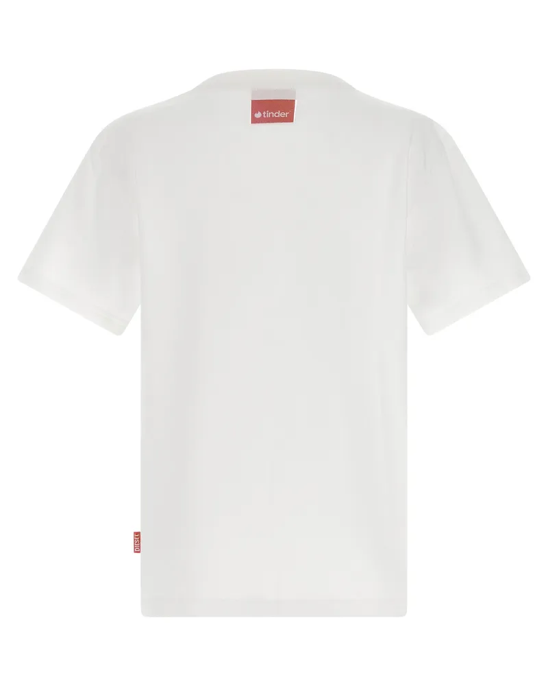 Diesel Devoré Cotton T-Shirt — White White