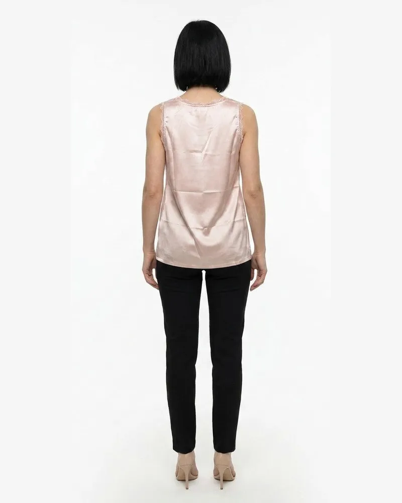 Dolce & Gabbana Women's Pink Elastane Tank Tops Pink
