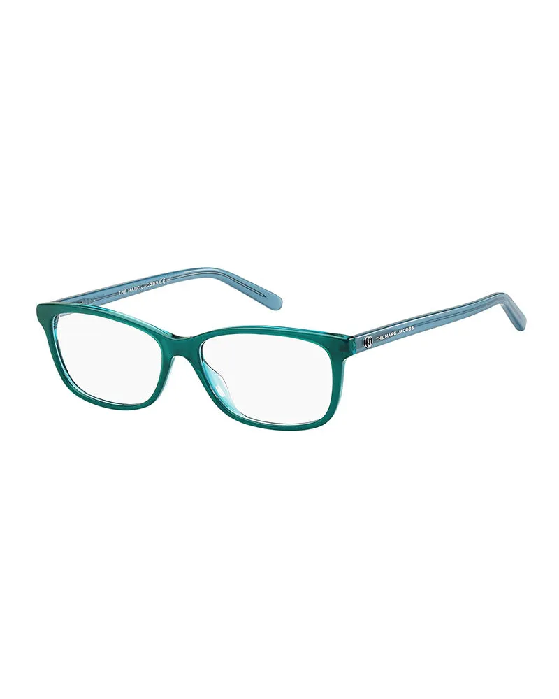 Marc Jacobs Women's Eyeglasses Rectangle Full Rim, Green-Azure Frame And Clear Demo Lenses Lens Marc5580dcf00 Green Azure Sunglasses Green