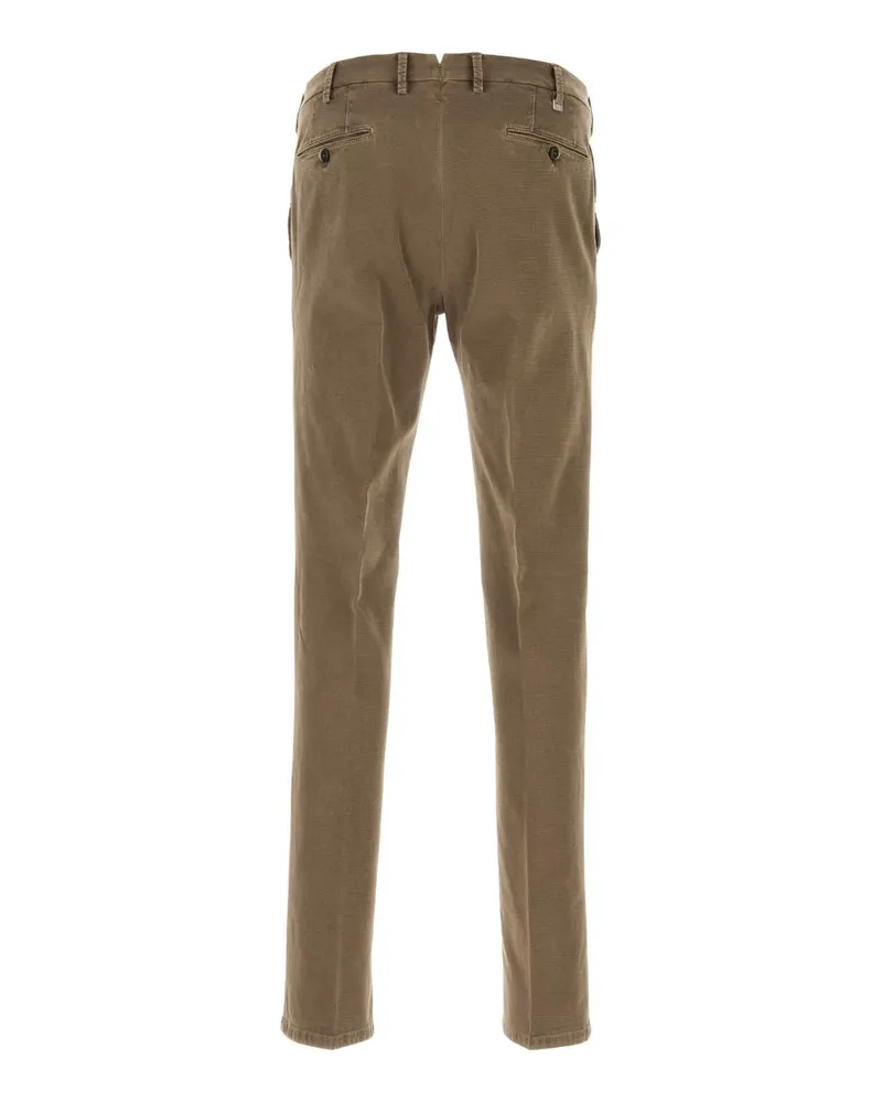 PT TORINO Stretch Cotton Trousers — Brown Brown