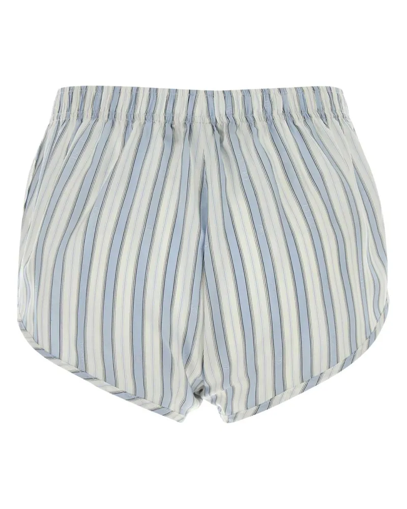 Gucci Women's Embroidered Silk Shorts Azurewhitemc Exterior Blue