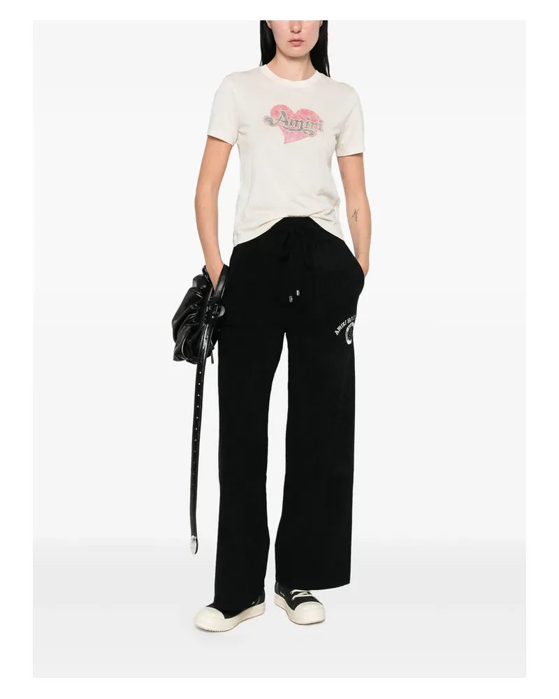 Amiri Slub Cotton T-Shirt — Beige 