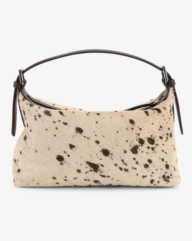 ATP Atelier Women's Shoulder Bag Vadena Pony Skin Beige Vegetable-Tanned Leather Beige