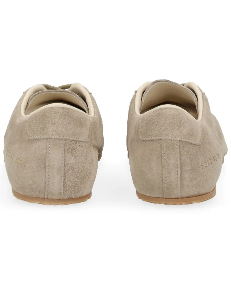 Common Projects Suede Low-Top Sneaker — Beige Beige