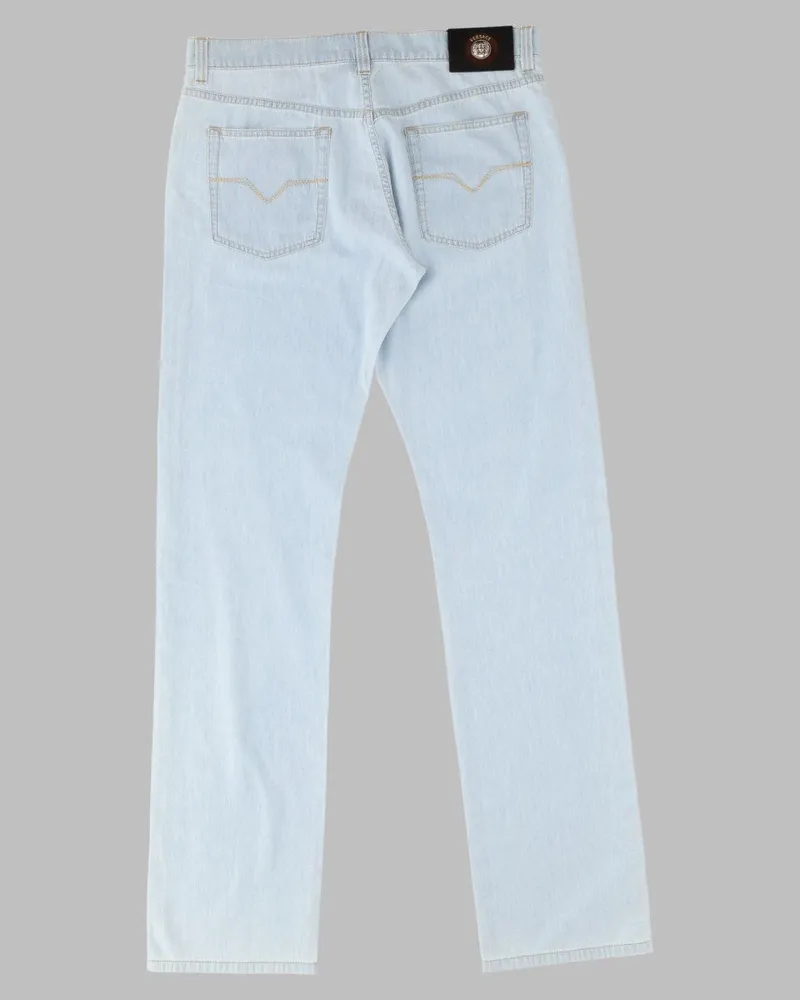 Versace Cotton Denim Jeans — Blue Blue