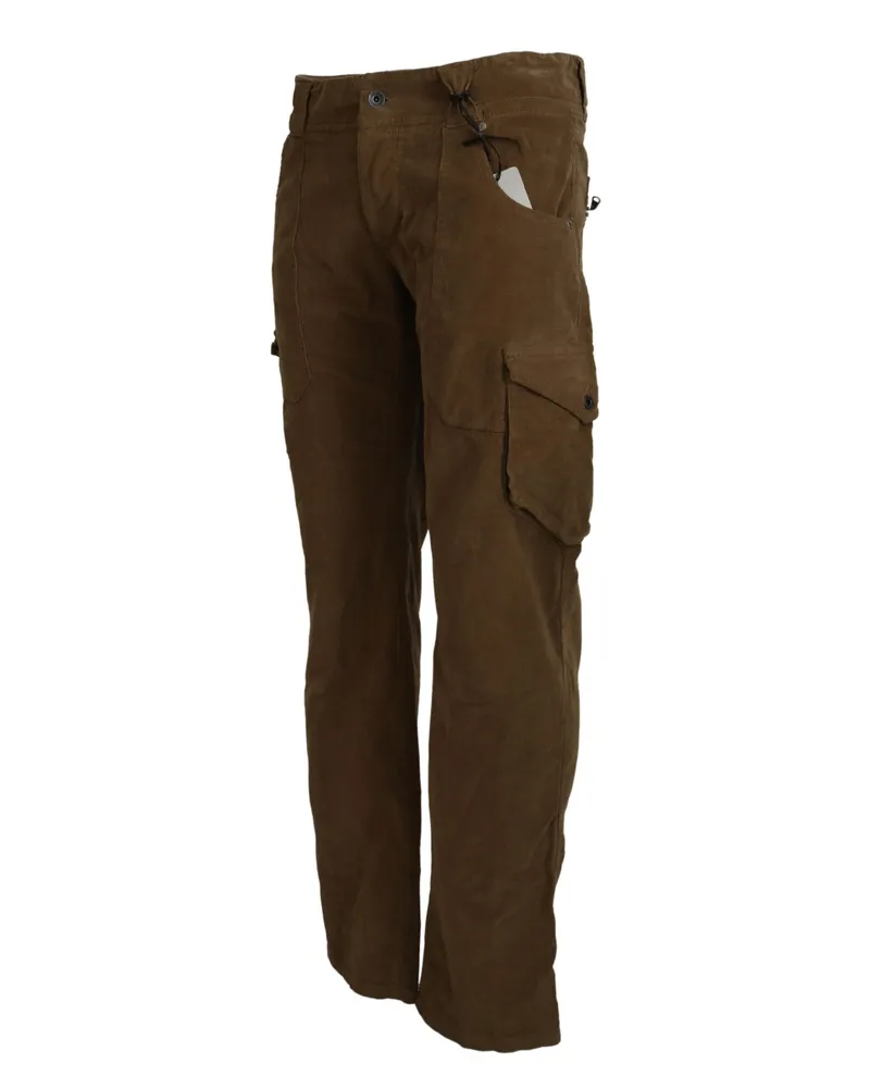 Ermanno Scervino Cotton Corduroy Cargo Pants — Brown Brown
