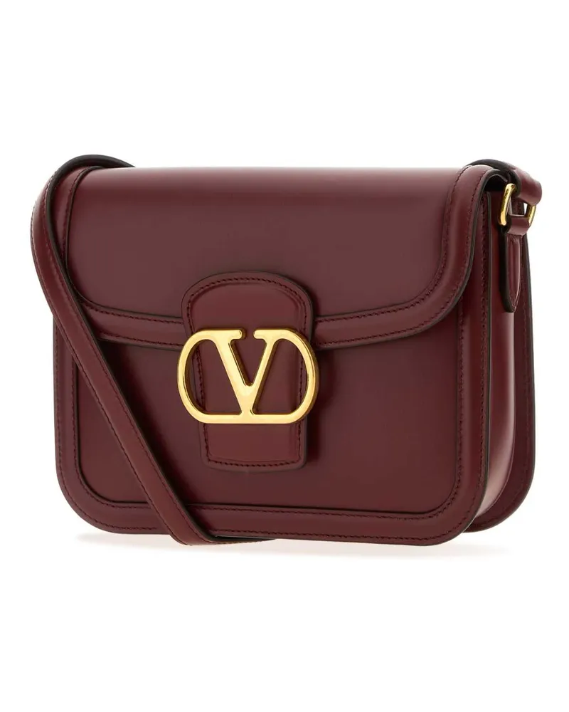 Valentino Garavani Women's Burgundy Leather 9to5 Shoulder Bag Brickruby Borse A Tracolla Burgundy