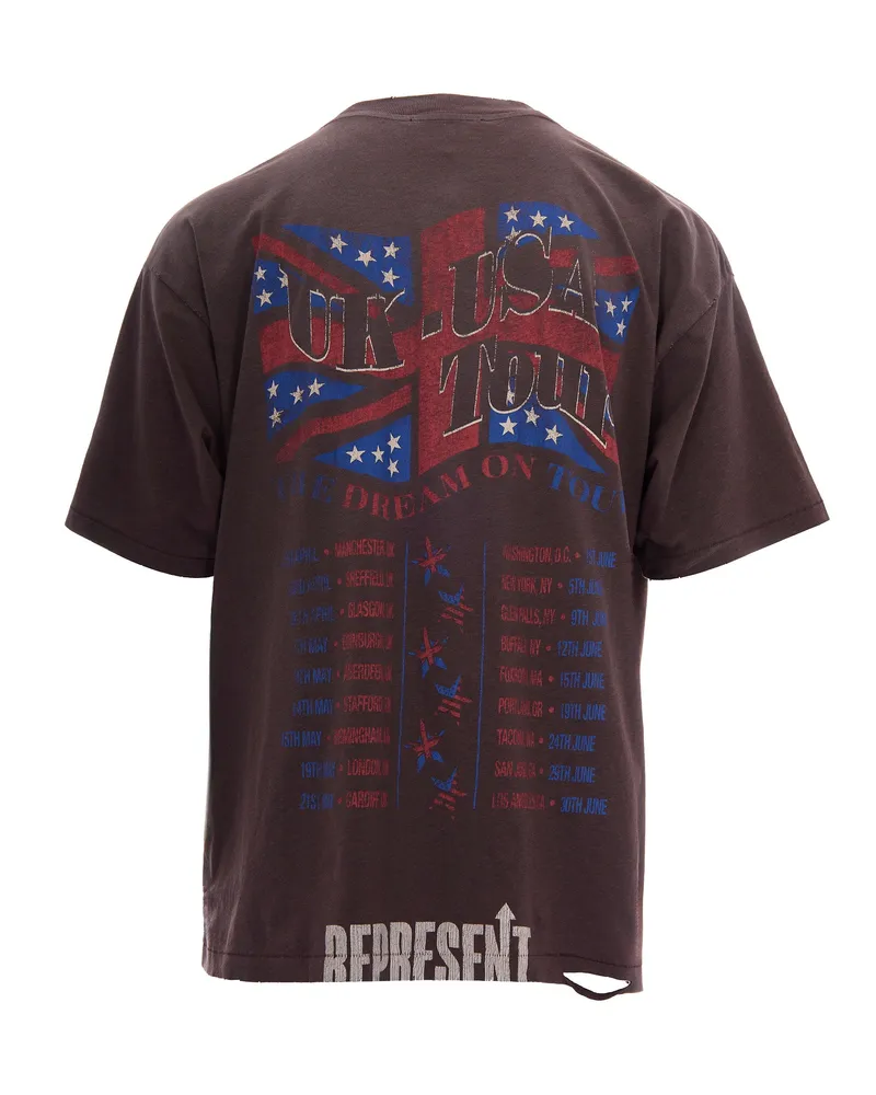 REPRESENT Men T-Shirt Dream On Tour Black Cotton T-Shirts And Polos Black