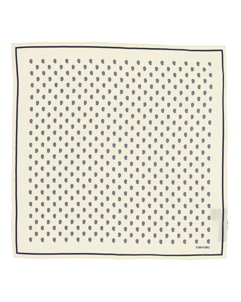 Tom Ford Men's Scarfs White Mulberry Silk Ivory