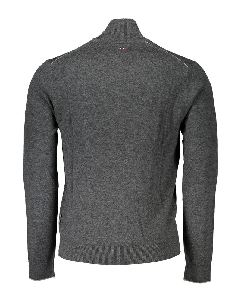 Napapijri Half-Zip Knit Sweater — Gray Gray